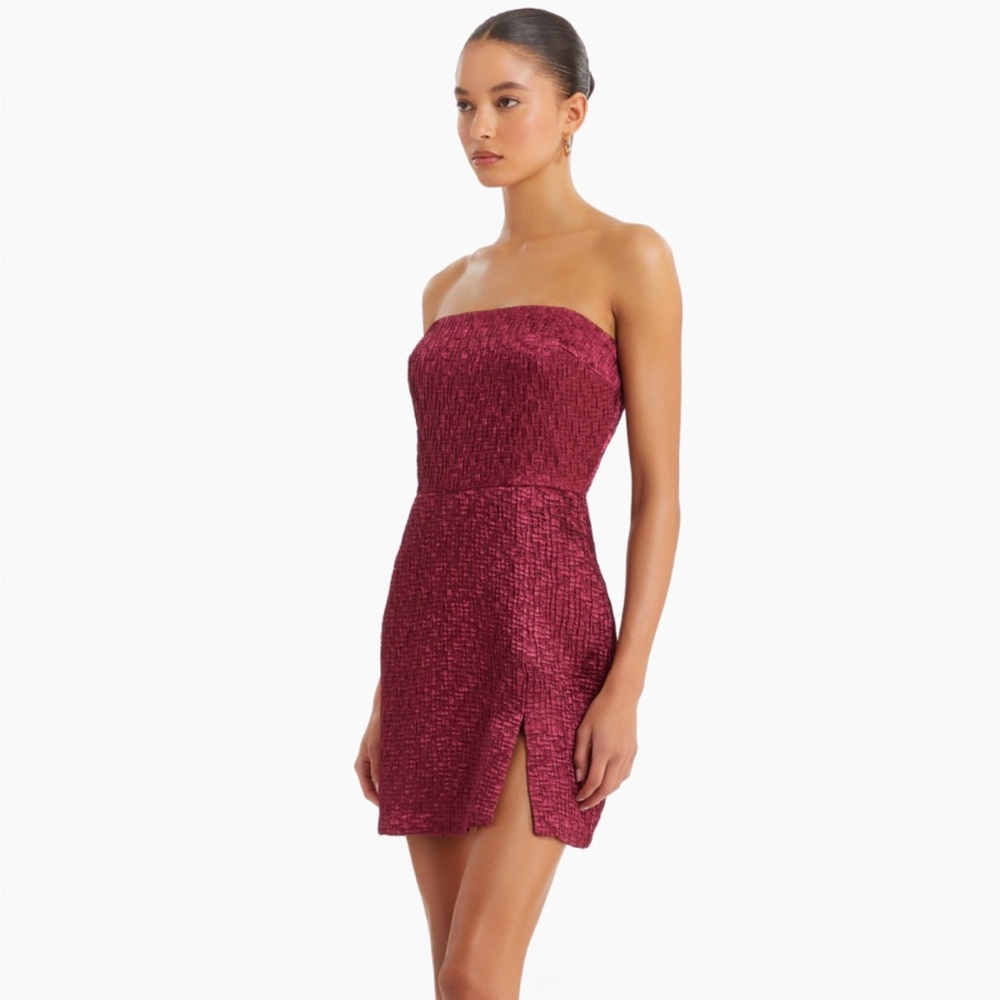 Amanda Uprichard Elegant Strapless Red Dress